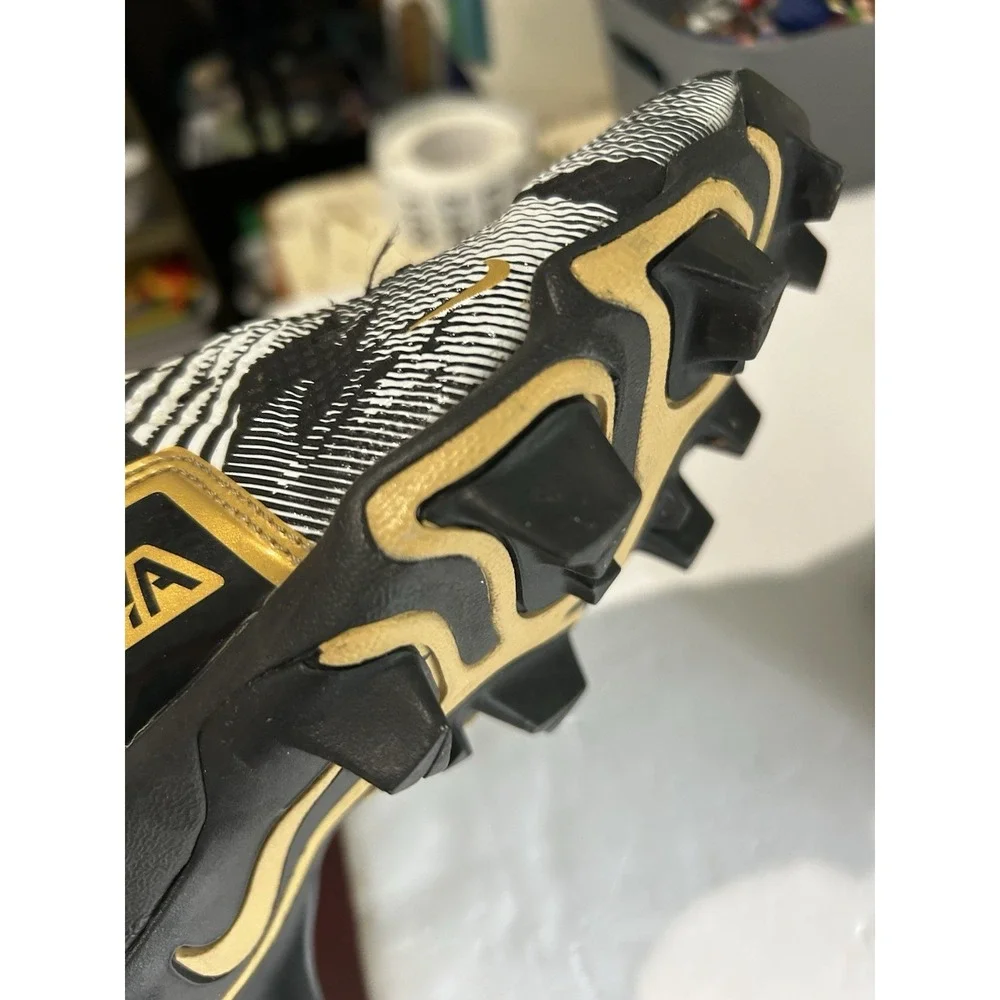 Nike Alpha Fastflex Cv0585-071 Baseball Football Cleat Black Gold EUC Youth 6